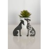 Handmade Mini Resin Whippet/Greyhound Figurines - Set of 2, Decorative