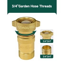 STMOUTUO RV Water Pressure Regulator – Protects RV Kitchen Small Appliances, Plumbing & Hoses – Reduces RV Water Pressure to Safe & Consistent 40-50 PSI or RV Camper with Filter Screen