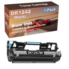 1-Pack (Black) Compatible MA2000W PA2000W Printer Drum Unit Replacement for Kyocera DK1242 Drum Kit