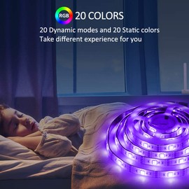 XYOP LED Strip Lights Battery Operated RGB LED Lights Strip Battery Powered Led Battery Lights 3 Keys Controller Battery Led Strip Lights 13.2FT/4M Color Changing Flexible LED Lights 2Pcs