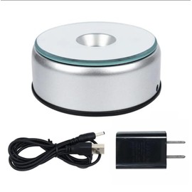 Lifetime Crystals LED light base round silver 360