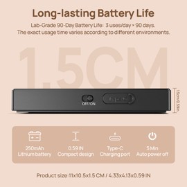 Meilen Mini Espresso Coffee Scale with Timer - 0.1g Precise, USB Rechargeable, 6 Weight Units, 2kg Digital Scale for Espresso, Pour Over, Drip, Kitchen (2kg Black 1 Pack)