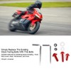 MUNEFE Fairing Bolts Kit, Motorcycle Fairing Bolt Kit, Red Aluminum