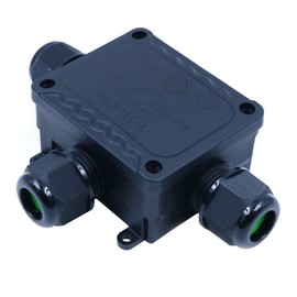 ZONADAH T-Type 3-Way IP68 Waterproof Electric Cable Wire Connector Junction Box 450V 32A 9-12mm 4M Deep Outdoor Garden Lighting Wiring