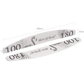 ABA Group Half-moon Nail Files Different Gradation & Pack Sizes (50pcs 100/180)