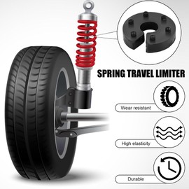 Set of 8 Suspension Travel Limiters: 16 mm Universal Suspension Travel Limiter with 6-Way Positioning VA or HA, Car Suspension Travel Limiter Stick Clip Suspension Travel Limiter Replacement Buckle