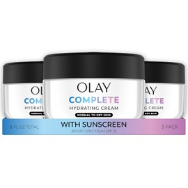 Olay Crema hidratante facial completa todo el da con protector solar SPF 15, piel normal, 2 onzas (paquete de 3)                                      