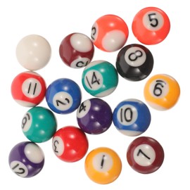 Mikinona 1 Set Mini Billiard Balls Set of Durable Resin Replacement Billiard Balls for Game Rooms and Pool Tables
