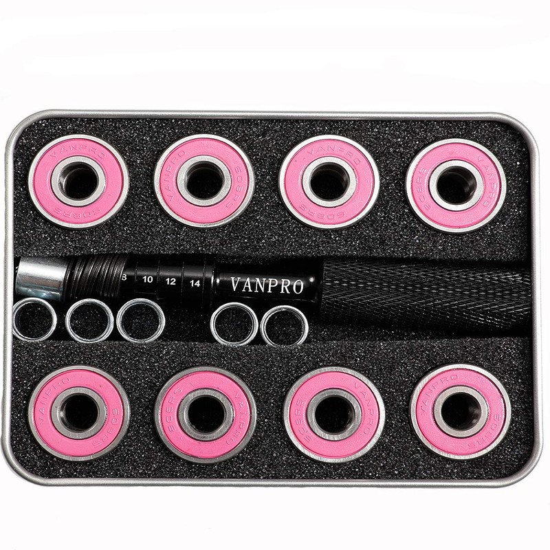 Vanpro Skateboard 608RS Bearing Suit, Double Metal Shielded Deep Groove