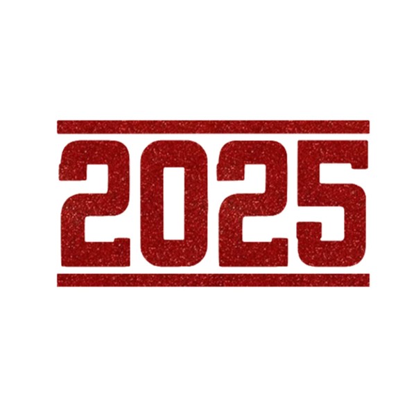 2025 Iron-On Decal, Custom Vinyl Transfer for New Years Graduation