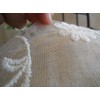 麻混生地 【クッションカバー】 / 繊細なチュールレースにナチュラルなコットン刺繍♪