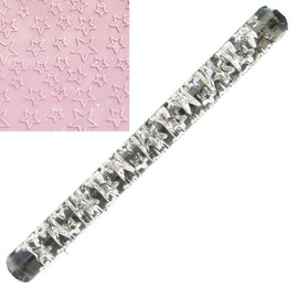 Texture Embossing Acrylic Rolling Pin (Stars 6")