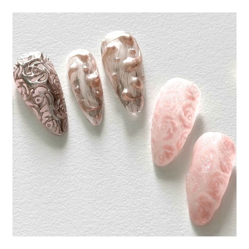 [Bloom] Handmade nail tips - Almond / [개화 Bloom] 수제네일팁
