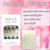 FIEONCIY Press on Almond Nails Short Length Glossy Acrylic Almond