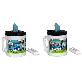 Sellars 55208 Toolbox Shop Towels Dispenser Bucket, 12" Length x 10" Width, Blue (2 Buckets of 200 Sheets) (2)