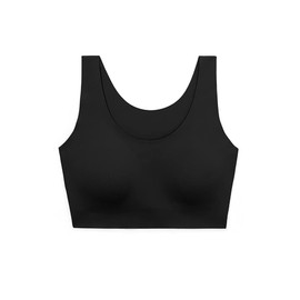 LilySilk Women's Wireless Silk Bra Classic Invisible Embrace Comfort Seamless Bra One Size,Black