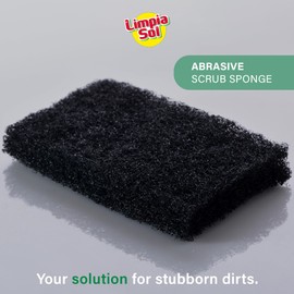 Limpia Sol | Pack 12 Abrasive Scrub Sponge | Cleaning Supplies Sponges | Dish Scrubber - Home & Kitchen Utensils | Cleaning Tools