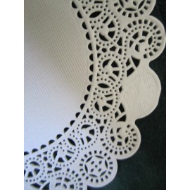 ROYAL PAPER 25 pcs 5" INCH ROYAL LACE BRIGHT WHITE PAPER ROUND DOILY NORMANDY CRAFT CARDS