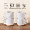 GBHOME 12OZ Stackable Coffee Mugs, Ceramic Coffee Mugs with Texture