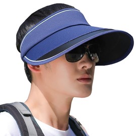 Buzz Selection CAP683 Men's Visor, Sun Visor, Hat, Casual, Running, Solid, Modern Brim, Summer, navy, Free size