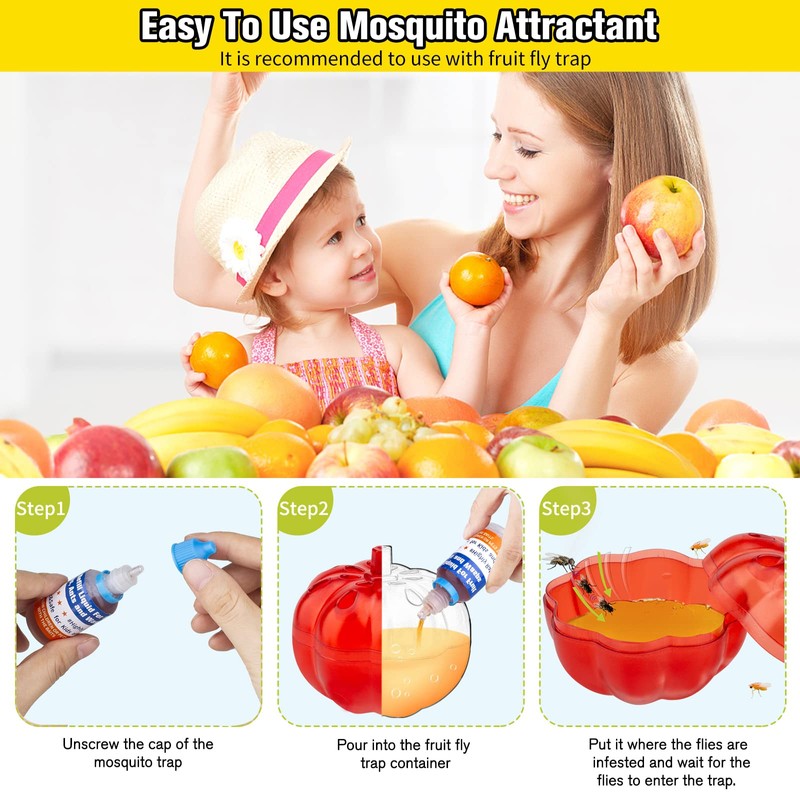 Fruit Fly Trap Refill Liquid,Indoor Fruit Fly Trap for Home