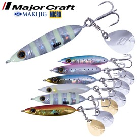 Major Craft MAKI-MIC Maki Jig Micro Lure, Light Game Blade, 0.2 oz (7 g), Pink Sardine, Keimura