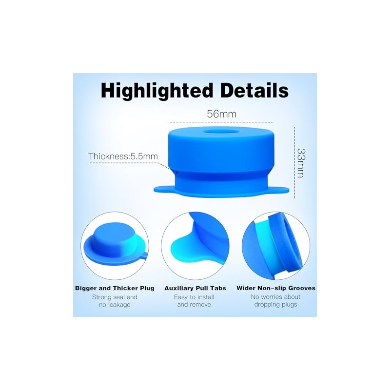U-Goforst [4 PACK] 3 & 5 Gallon Water Jug Caps
