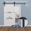 7.5FT Single Sliding Barn Door Hardware Kit, Basic Black Big