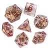 cusdie 7PCS Polyhedral DND Dice, D&D Dice, Skull Dice Set