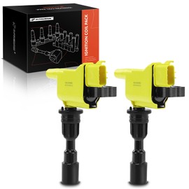A-Premium (Yellow) Engine Ignition Coil Pack Compatible with Mazda Miata 2001 2002 2003 2004 2005, 2-PC Set, Replace# ZL0118100A, ZL0118100