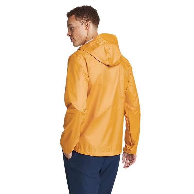 Eddie Bauer Men's Cloud Cap Rain Jacket, Waterproof, Dk Marigold,