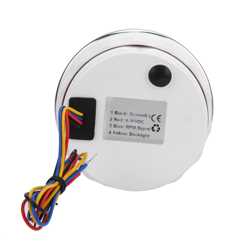 Diesel Tachometer, Tachometer Red Backlight for Car(black)