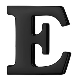 HONEY BEAR 1pc Alphabet Letters A to Z Collar Brooch Label Pins Badge for Mens' Suit/Women's Shirt for Business Gift,Black E 0.59in