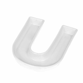 Coffeezone Small Porcelain Letter Dish & Plates for Candy/Nuts Ideas, Wedding Party Gift (Letter U)