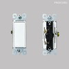 [20-Pack] PROCURU Decorator Paddle Rocker Light Switch, Single Pole, 3-Wire,