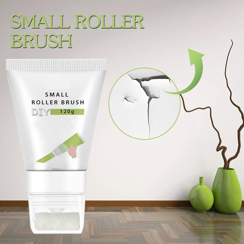 Small Roller Spackle Wall Repair Brush, 2-in-1 Small Rolling Brush