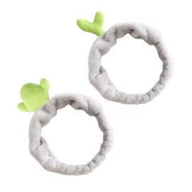 FOMIYES 2pcs Cactus Headbands for Women Girls Stylish Headwraps for Makeup Face Washing Spa Yoga Comfortable Elastic Hair Accessories Breathable Fashionable Design
