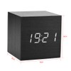 Walfront Digital Alarm Clock Wooden Alarm Clock LED Clock Light