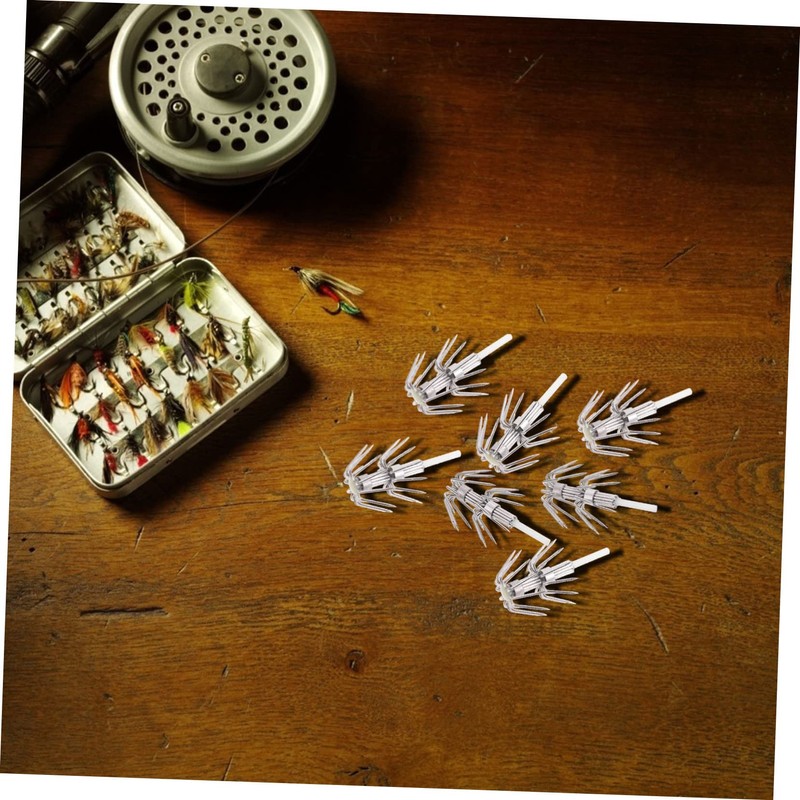 GRIRIW 7Pcs Luminous Stainless Steel Fishing Hooks Durable Squid Hooks