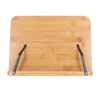 Bamboo Book Stand Foldable Wooden Cookbook Holder with 5 Angle