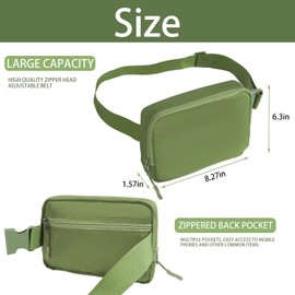 Belt bag Fanny pack crossbody bags for women Everywhere belt bag (Green)
