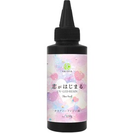 Keratta Resin Liquid Love Starts Hard Type UV-LED Transparent Clear Love Register (3.5 oz (100 g)