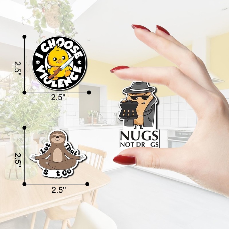 16PC Funny Fridge Magnets, Reusable Cute Magnets Animals and Words