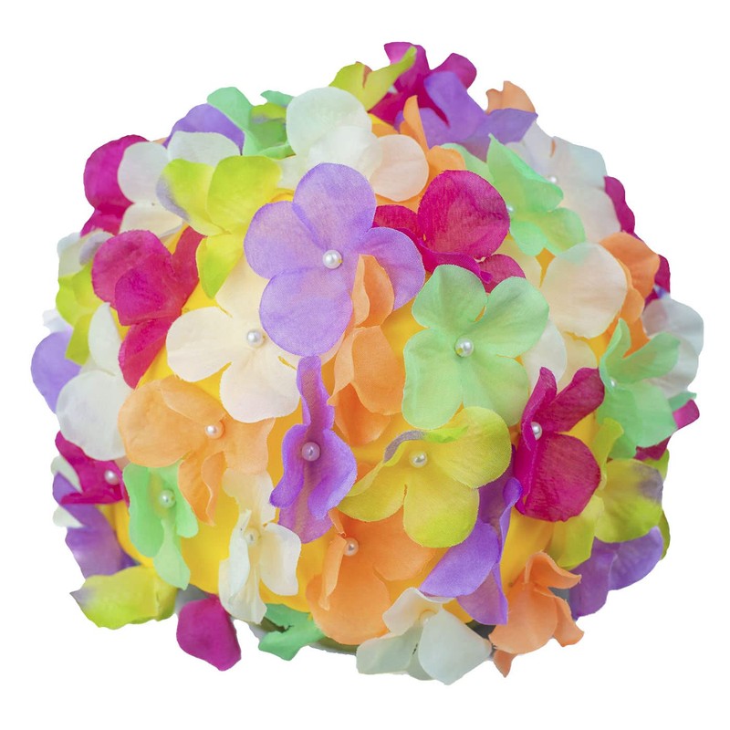 Medifier Flower Petal Flower Print Swimming Cap Multicolor Elastic Non