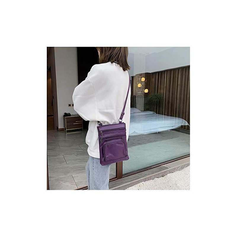 ShopINess Genuine Leather Shoulder Bag for Women, Purple