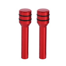 Car Door Lock Knob,Door Lock Switches,2Pcs Universal Car Truck Aluminum Interior Door Decoration Lock Knob Pins Cover Auto Door Lock Knobs Red/Silver(Red)