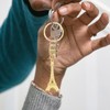 NUOBESTY 12Pcs Eiffel Tower Keychain Charms Golden Eiffel Tower Key