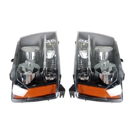 Unbranded For 07-14 Chevy Tahoe Suburban Avalanche Black Housing Amber Corner Headlights