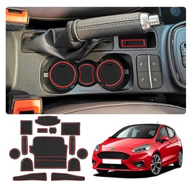 YEE PIN For Fiesta 8 2017-2023 Rubber Mats Fiesta ST MK8 Accessories Interior Non-Slip Mats for Centre Console Storage Box Puma ST Interior