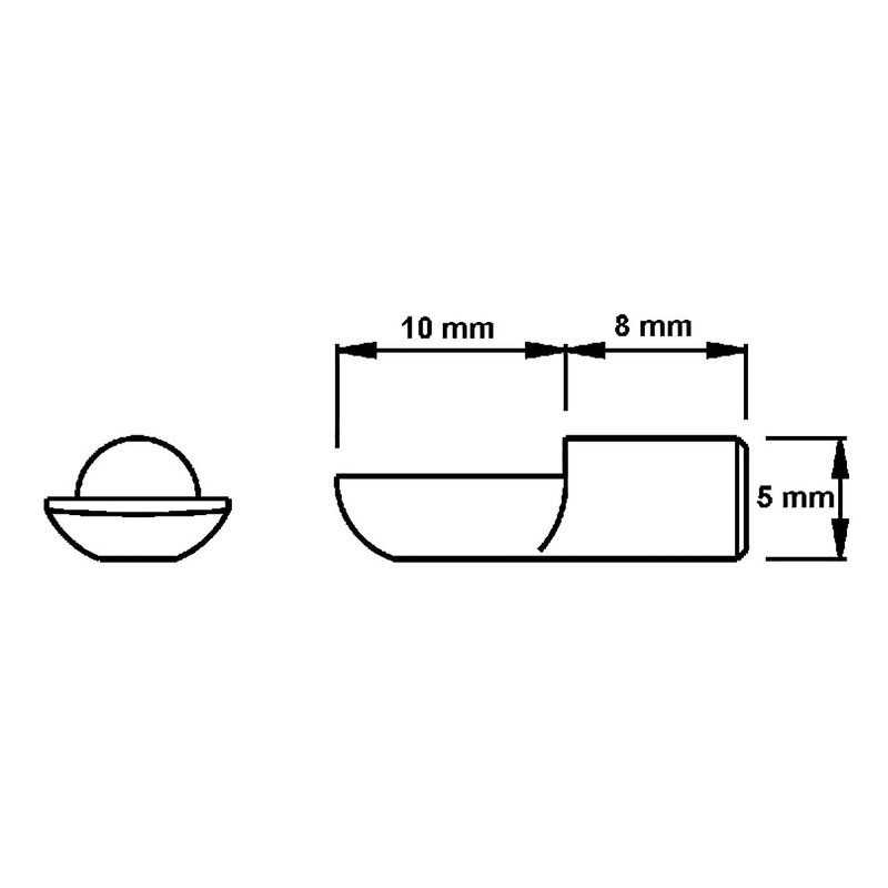5mm Metal Spoon Shelf Support, Plated Brass - 50 Pack